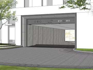 Gray permeable brick underground garage entrance texture (ID:ffaeh493086)