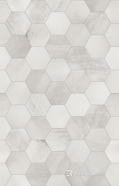 Light gray cement texture hexagonal brick kitchen and bathroom floor texture