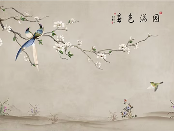 flower-and-bird painting texture (ID:ffabf6812)