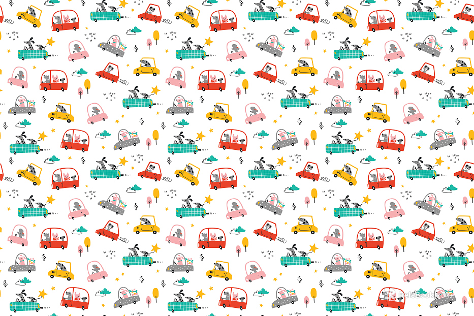 Even pattern fun animal cartoon children's room pattern background pattern wallpaper texture