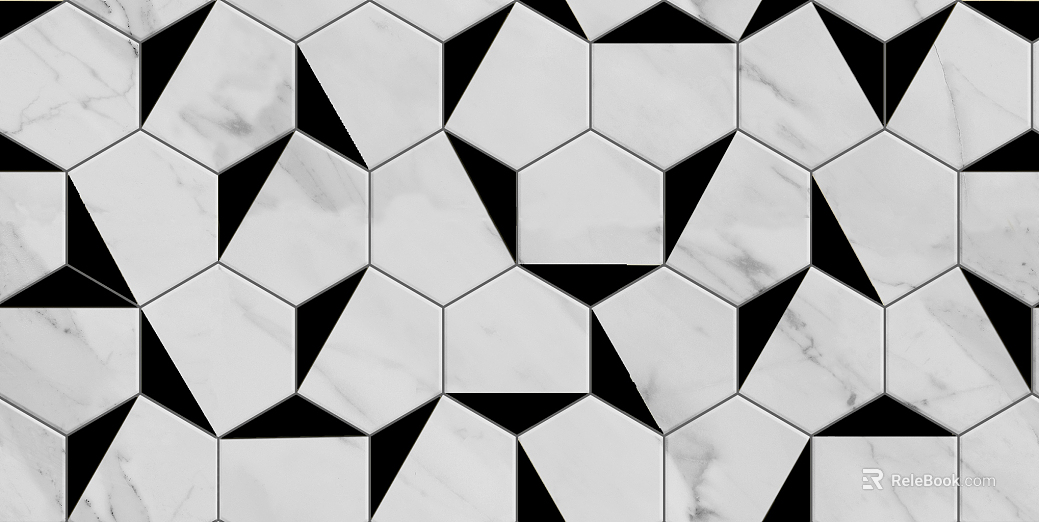 New Chinese white hexagonal brick stone mosaic texture