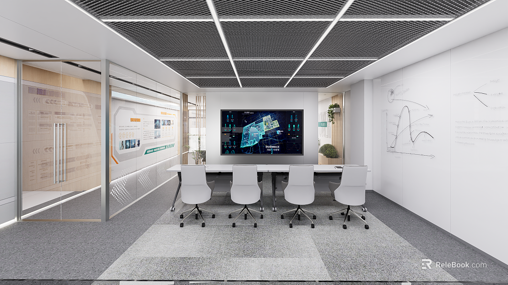 Modern gray office space carpet texture
