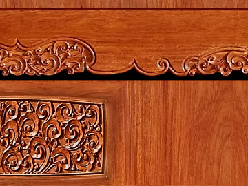 Red brown wood carved cabinet door decoration texture (ID:ffaeh938239)