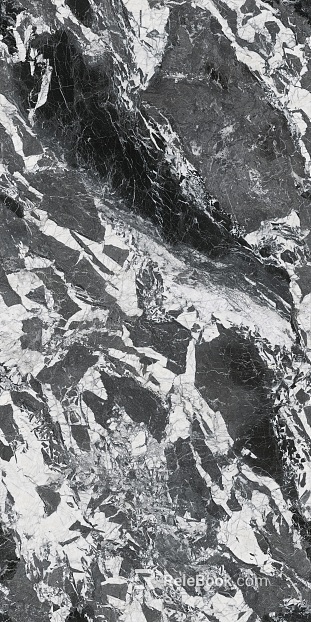 Marco Polo Ice Pattern Marble Ring Clouds Granite Black and White texture