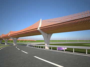 Modern highway landscape bridge exterior texture (ID:ffaeh063332)