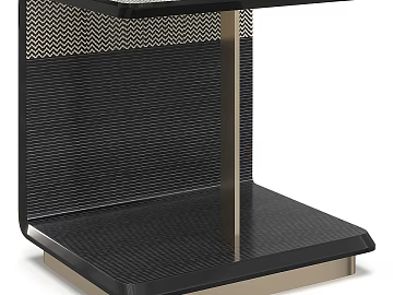 Light Luxury Black Gold Metal Side Table texture (ID:ffaeh947821)