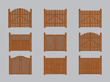 Tan solid wood courtyard door texture (ID:ffaeh124916)