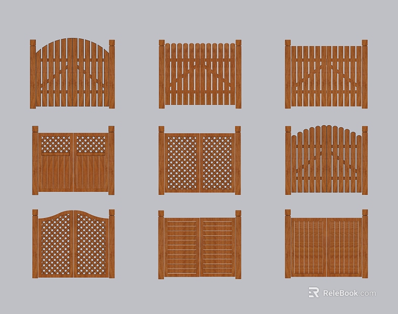 Tan solid wood courtyard door texture