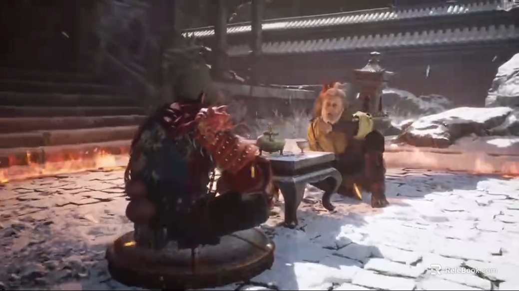 Chinese Snow Temple Scene texture