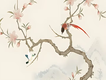flower-and-bird painting texture (ID:ffach412724)