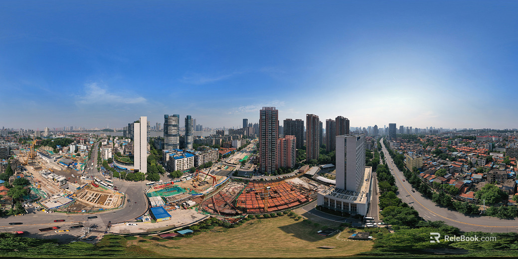 HDR urban ecological greening panorama texture