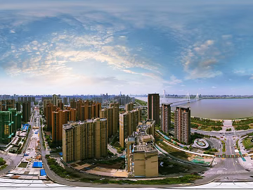 HDR urban ecological greening panorama texture (ID:ffach165103)