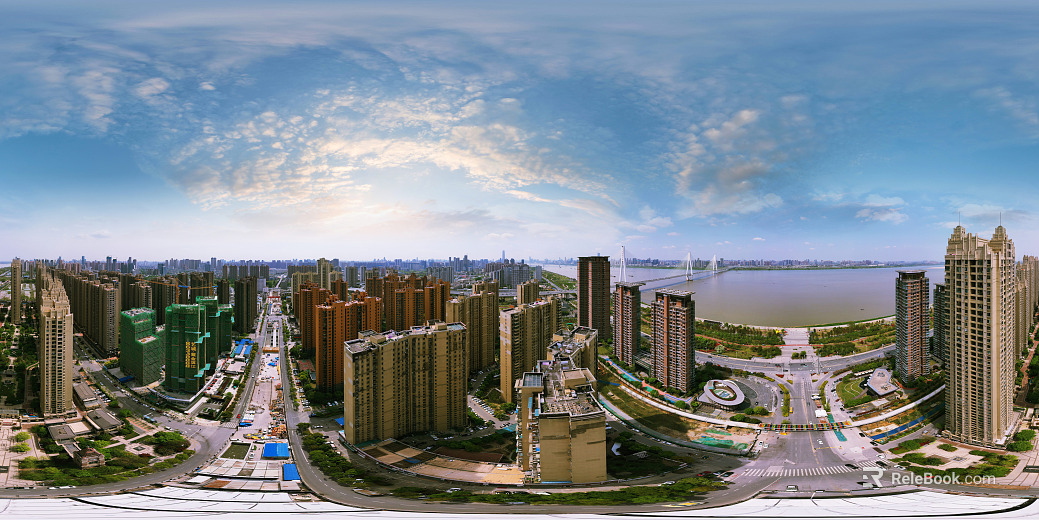 HDR urban ecological greening panorama texture