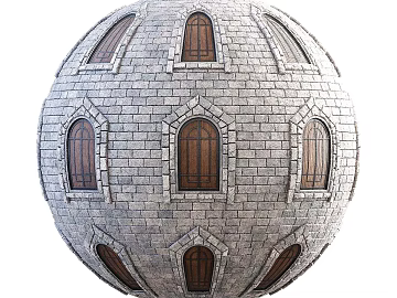 Exterior wall window PBR texture (ID:ffach098094)