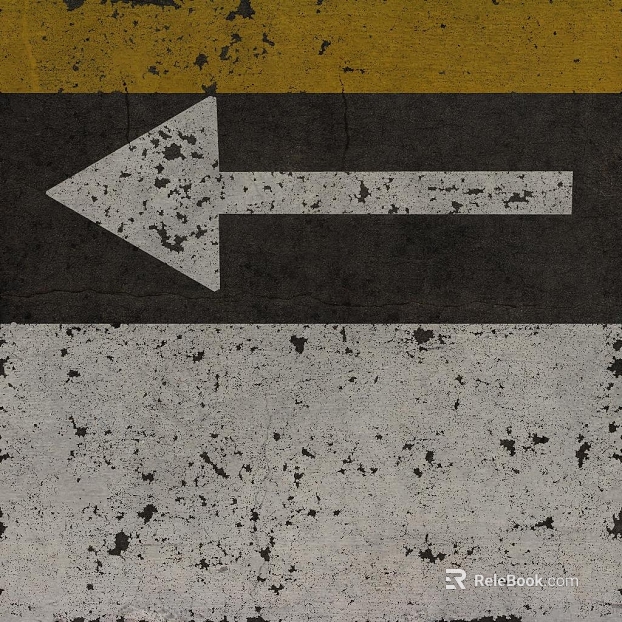 Yellow black gray cement ground guide mark texture