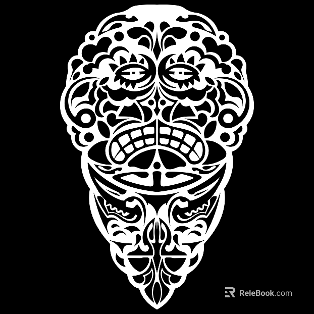 Tattoo black and white mask pattern texture pattern graphics texture