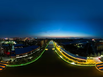 HDR City Lights Night View Panoramic texture (ID:ffach383303)