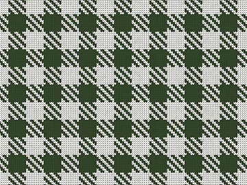 Green and white knitted check fabric texture (ID:ffaeh107566)