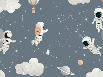 Children's Room Cartoon Wallpaper Mural texture (ID:ffach587156)