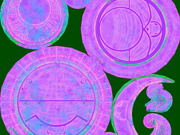 Purple Neon Magic Rune Decorative Sticker 3d model