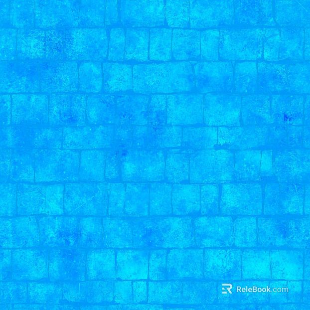 Blue antique-style brick wall for interior and exterior walls texture