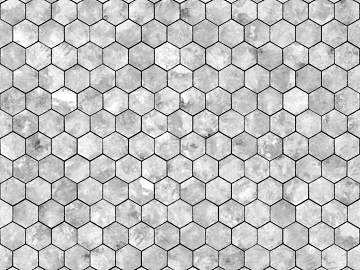 Hexagonal brick honeycomb black and white seamless 3d model