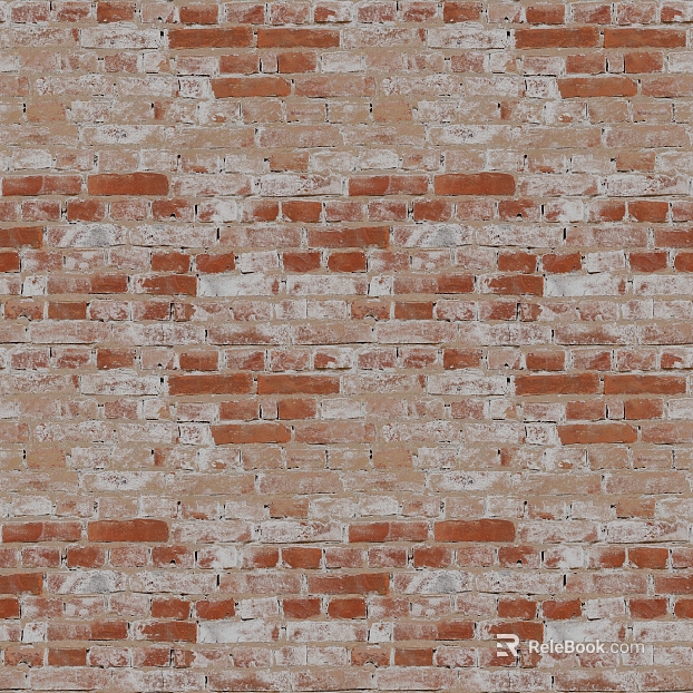 Red-brown old brick wall indoor and outdoor wall texture