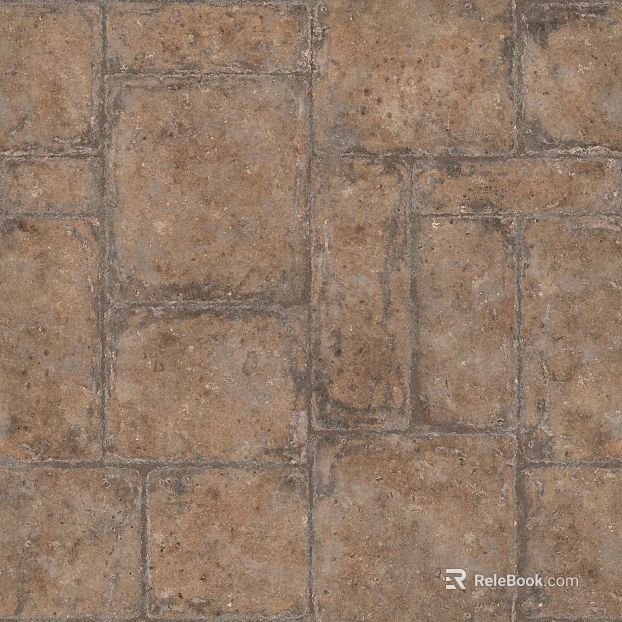 Retro Style Brown Lyme Stone Courtyard Floor Tile texture