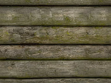 Grey-green dilapidated wood wooden house exterior wall 3d model