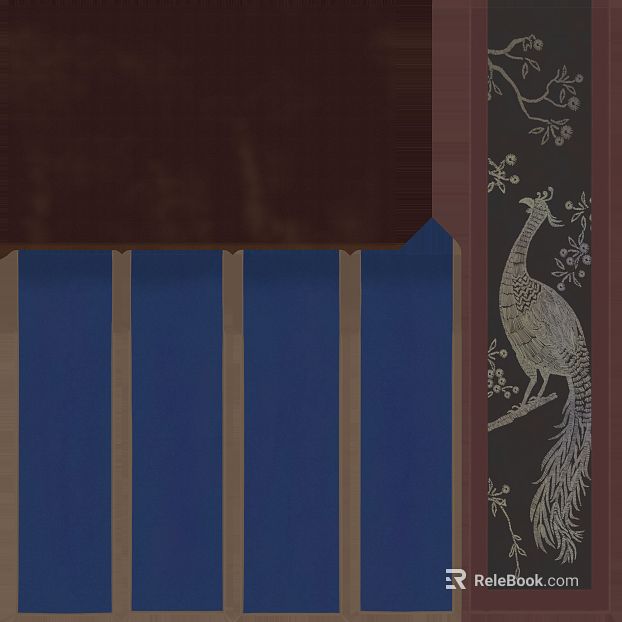 Chinese dark brown wood carved background wall panel texture