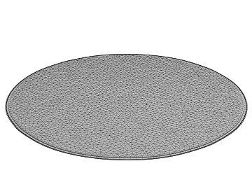 gray geometric round carpet 3d model