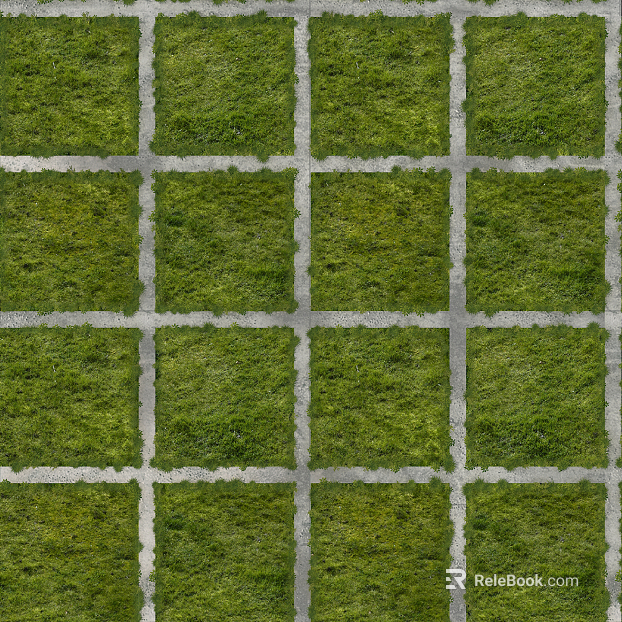 Slope protection and grass-planting brick texture