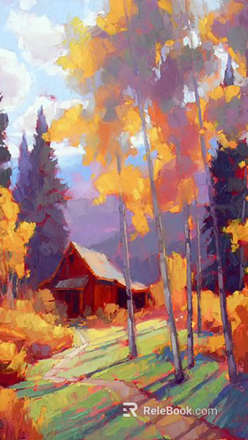 landscape painting texture