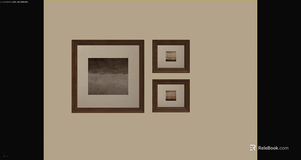 Retro Brown Frame Living Room Decorative Painting texture
