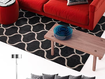 IKEA modern flannel sofa combination texture (ID:ffaeh052696)
