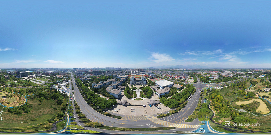HDR urban ecological greening panorama texture