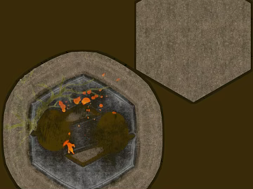 Dark gray ancient well cement platform texture (ID:ffaeh813864)