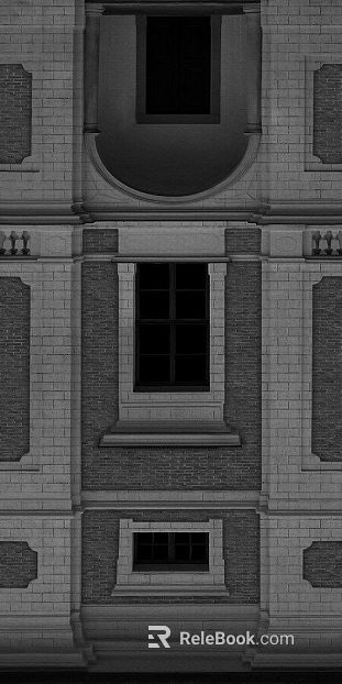 gray brick wall retro building exterior wall texture