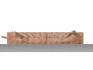 Rust Perforated Metal Sheet Landscape Decoration texture (ID:ffaeh200689)