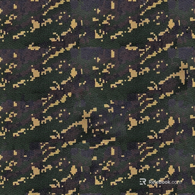 Green Brown Digital Camouflage Fabric texture