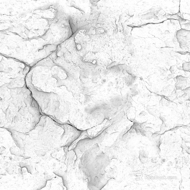 White Rock Crack Wall Map texture