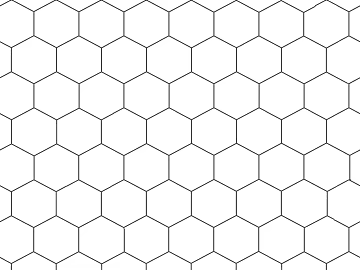 Hexagonal Brick Hexagonal Lattice Black and White texture (ID:ffagg23561)