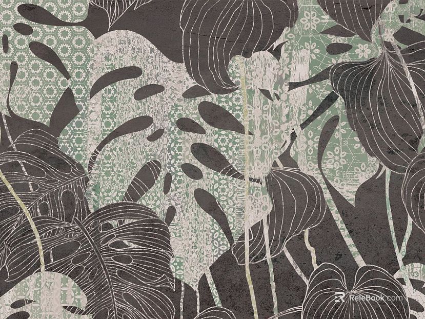 Plant Leaf Pattern Wallpaper texture