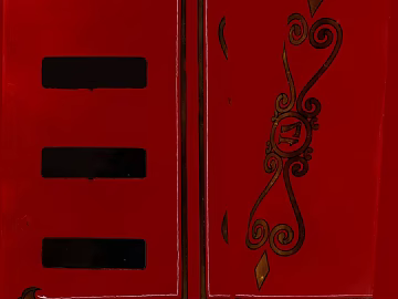 Vintage red gold carved door panel texture (ID:ffaeh769394)