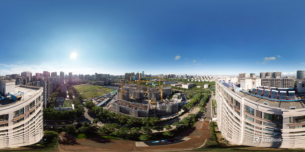 HDR urban ecological greening panorama texture