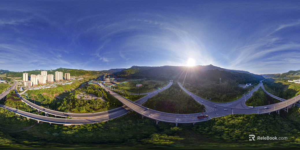 HDR mountain field landscape panorama texture