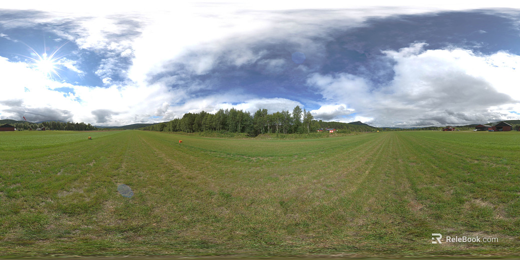 Outdoor Cloudy Forest Lawn HDR texture