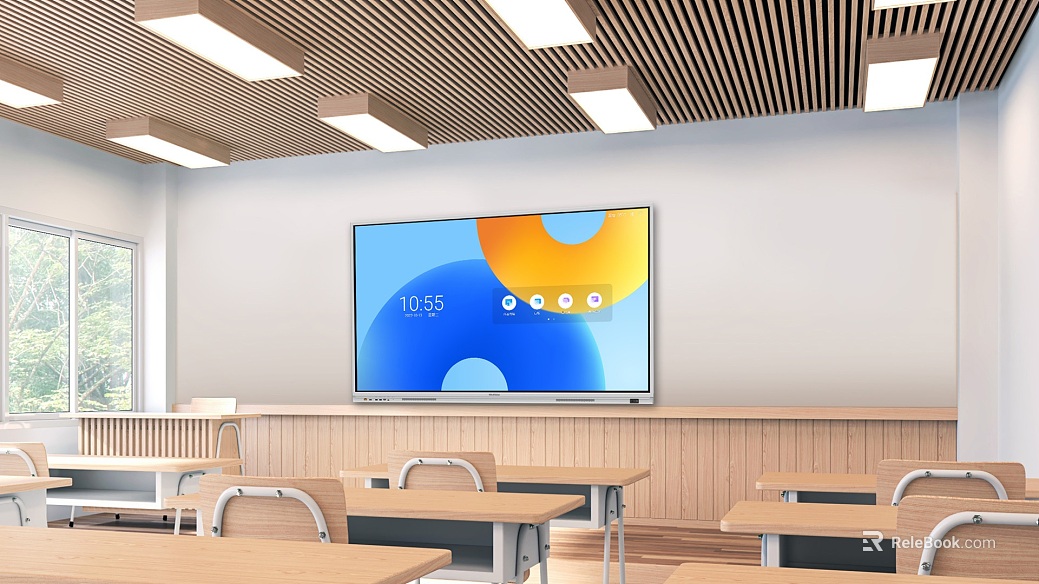 Light wood clapboard classroom space texture