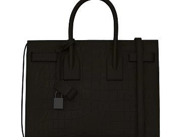Dark Brown Crocodile-Embossed Leather Tote texture (ID:ffaeh202789)