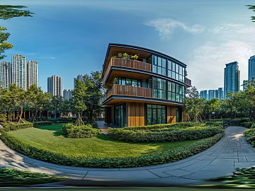 HDR modern cell daytime panorama texture (ID:ffach995388)